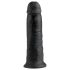 King Cock 10 - Saugnapf Dildo (25cm) - schwarz