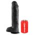 King Cock 11" - großer Dildo mit Saugnapf und Hoden (28 cm) - schwarz