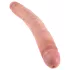 King Cock 12 Slim - naturgetreuer Doppel-Dildo (31 cm, naturfarben)