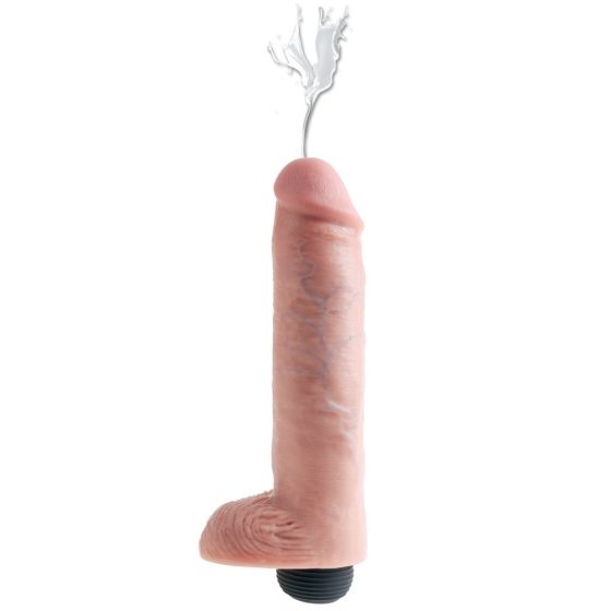 King Cock 10 - realistischer spritzender Dildo (25cm) - Natur