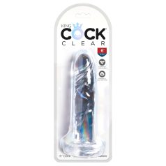King Cock Clear 6 - Saugnapf-Dildo (15 cm)