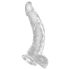King Cock Transparenter 19cm Dildo mit Haftfuß und Hoden