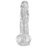 King Cock Clear 8 - Saugfuß-Dildo mit Hoden (20 cm)