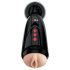 PDX Elite Dirty Talk - Vibrierender Masturbator mit Vagina-Design (Schwarz)