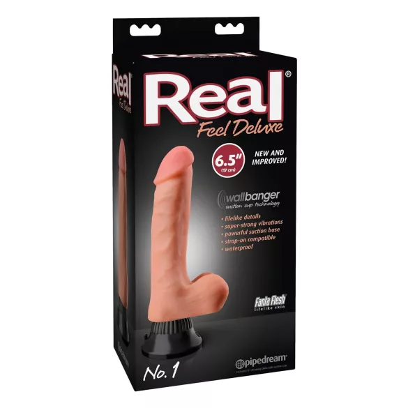 Real Feel Deluxe No.1 - natürlicher, realistischer Vibrator (hautfarben)