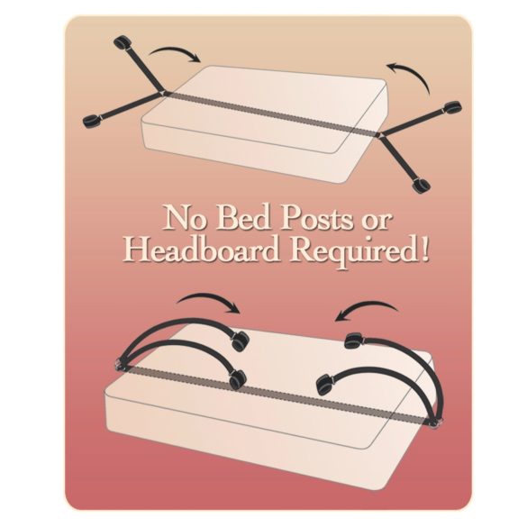 Fetish Fantasy - Bettfessel-Set (schwarz)