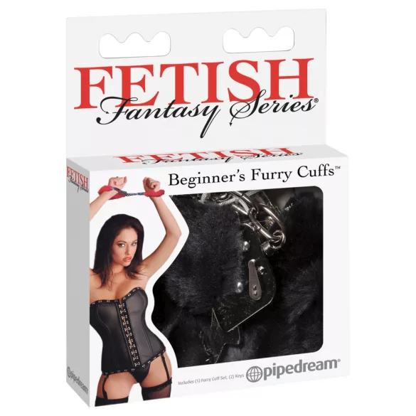 Fetish Fantasy - Plüsch-Handschellen (schwarz)