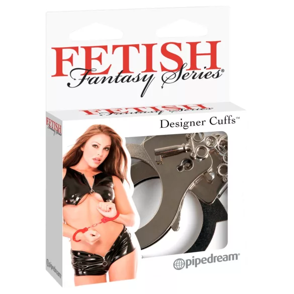 Fetisch Fantasie - Designer Metall-Handschellen (Silber)