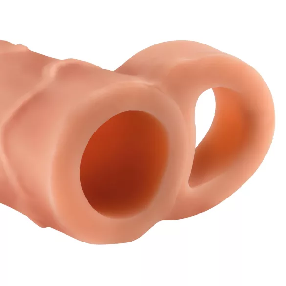 Pipedream X-TENSION Perfect 1 - Penis-Manschette mit Hodenring (17,7 cm, naturfarben)