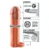 Pipedream X-TENSION Perfect 2 - Eichelring-Penishülle (19 cm, naturfarben)
