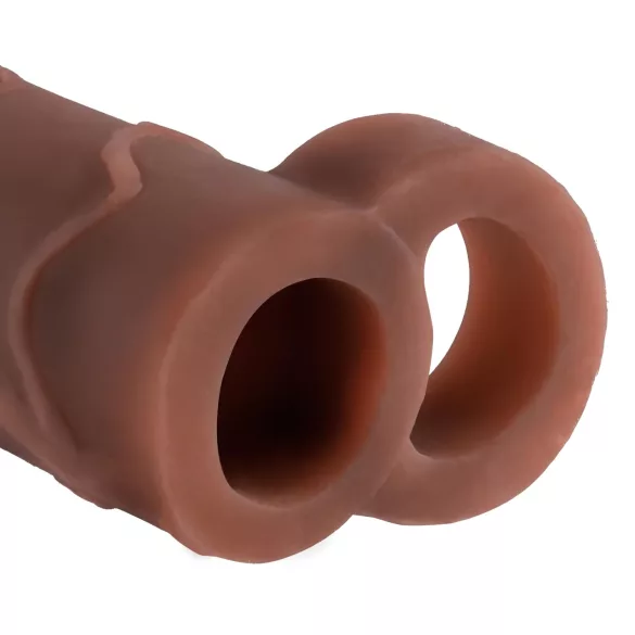 Pipedream X-TENSION Perfect 2 - Eichelring-Penishülle - dunkel natur (19 cm)
