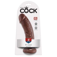 King Cock 8 Dildo (20cm) - braun