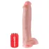 King Cock 15 - Saugfuß Beutel-Dildo (38cm) - naturfarben