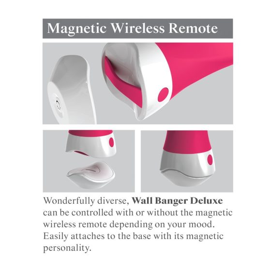 3Some Wand Banger Deluxe - Akkubetriebener, funkgesteuerter Stabvibrator (Pink)