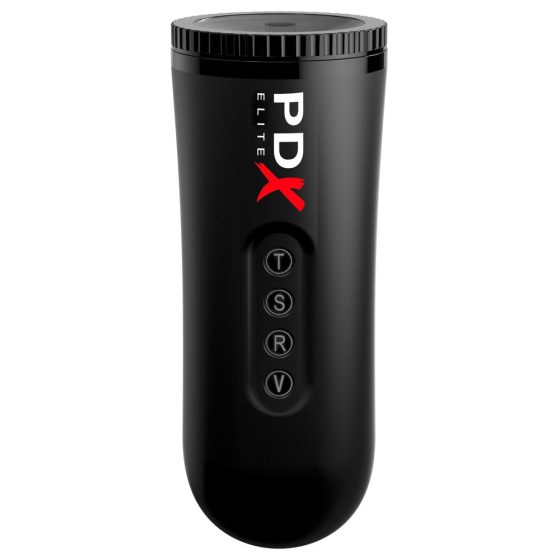 PDX Moto Blower - saugende, vibrierende Masturbator (schwarz)