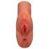 PDX Double Stroker - 2in1 Realistischer Masturbator (Dunkler Hautton)