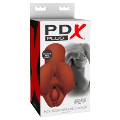   PDX Pick Your Pleasure - 2in1 Realistischer Masturbator (braun)