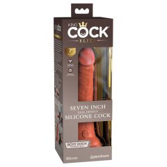  King Cock Elite 7 - saugnapfiges, realistisches Dildo (18cm) - dunkle Natürlichkeit