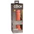 King Cock Elite 8 - Saugnapf-Dildo (20 cm) - dunkles Naturton