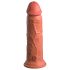 King Cock Elite 8 - Saugnapf-Dildo (20 cm) - dunkles Naturton