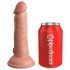 King Cock Elite 6 - Saugnapf-Vibrator (15 cm) - Hautfarbe