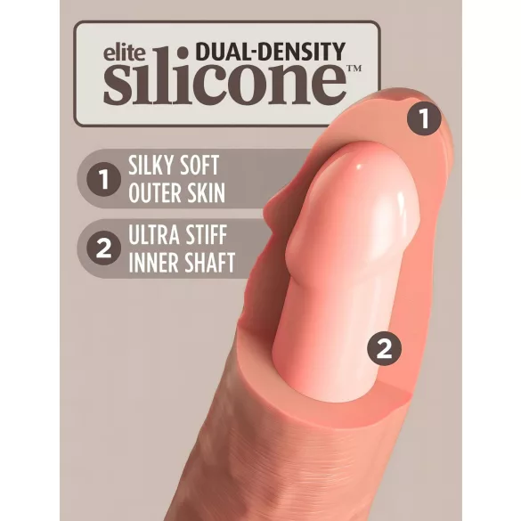 King Cock Elite 6 - lebensechter Vibrator 15cm (dunkel natur)