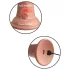 King Cock Elite 7 - Saugnapf, Funk-Vibrator 18cm - Natur