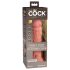 King Cock Elite 8 - Saugnapf-Vibrator (20 cm) - Natur