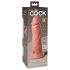 King Cock Elite 8 - Saugnapf-Vibrator (20 cm) - Natur