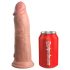King Cock Elite 8 - Saugnapf-Vibrator (20 cm) - Natur