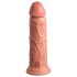 King Cock Elite 8 - Saugnapf-Vibrator (20 cm) - Natur