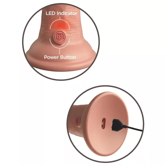 King Cock Elite 8 - Dildo mit Saugnapf (20cm) - Hautfarben