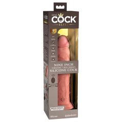 King Cock Elite 9 - Saugnapf Vibrator 23cm - Natur