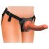 King Cock Elite Comfy - Aufsteckbares Dildo mit Gurt (Dunkel Natur)
