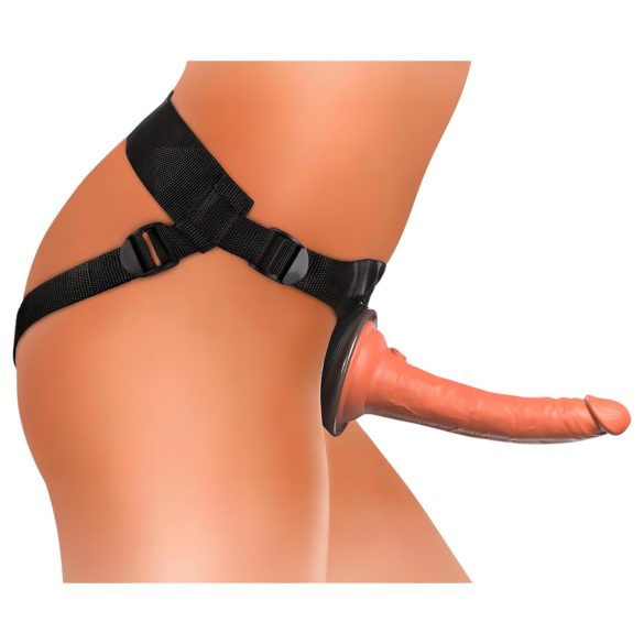 King Cock Elite Comfy - Strap-On-Dildo mit Geschirr (dunkles Beige)