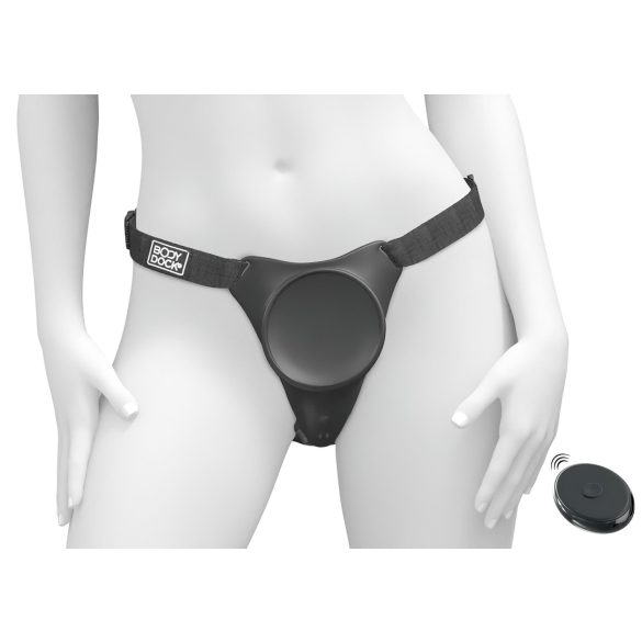 Body Dock G-Punkt Pro - Funk-Fernbedienbarer Strap-On (Schwarz)