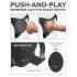 Body Dock G-Punkt Pro - Funk-Fernbedienbarer Strap-On (Schwarz)