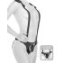 Body Dock - Strap-On Slip mit Hosenträgern (schwarz)