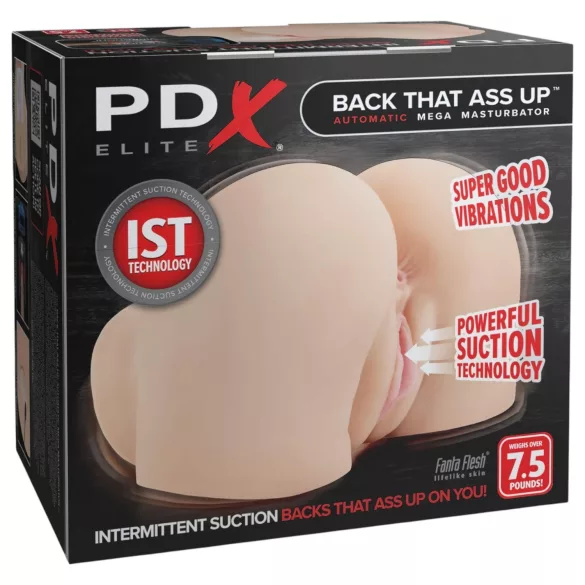 PDX Elite - saugender, vibrierender 2-in-1-Masturbator (natur)