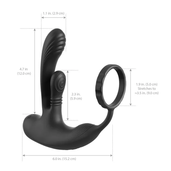 Anal Fantasy Ass-Gasm IntiMotion - Anal- und Prostatavibrator (schwarz)