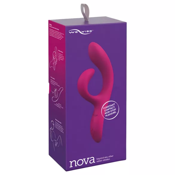 We-Vibe Nova 2 - App-gesteuerter flexibler Vibrator mit Klitorisstimulator (lila)