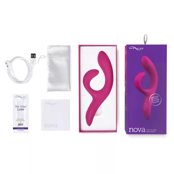 We-Vibe Nova 2 - App-gesteuerter flexibler Vibrator mit Klitorisstimulator (lila)