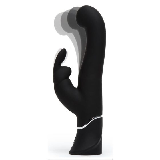 Happyrabbit G-Punkt - akkubetriebener, klitoriserregender Zittervibrator (schwarz)