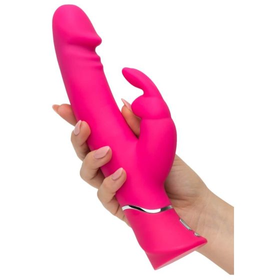 Happyrabbit Dual Density - wasserdichter Vibrator mit Klitorisarm (Pink)
