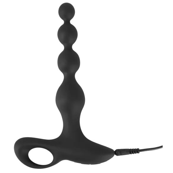 Black Velvet - Perlen Analvibrator (schwarz)