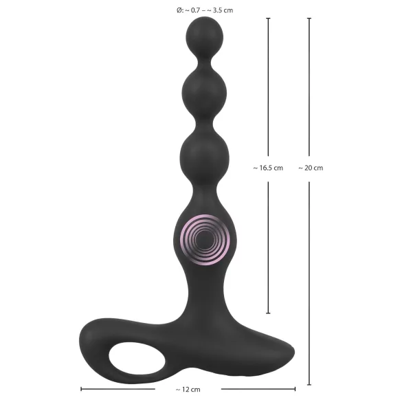 Black Velvets - Anal-Perlen Vibrator (schwarz)
