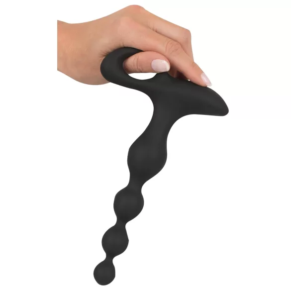 Black Velvet - Perlen Analvibrator (schwarz)
