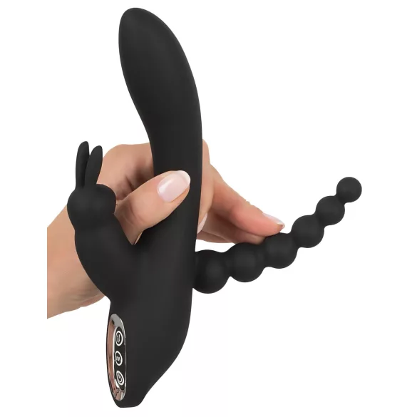 SMILE Triple - Akku, wasserfester 3-fach Vibrator (schwarz)