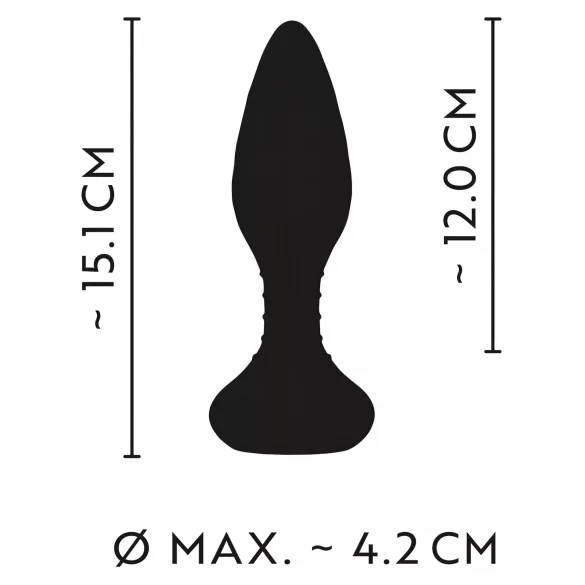 ANOS - Rotierender Perlen-Analvibrator (Schwarz)