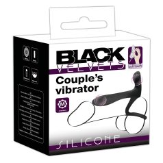 Black Velvet - Akku, 2in1 Paarvibrator & Penisring (schwarz)